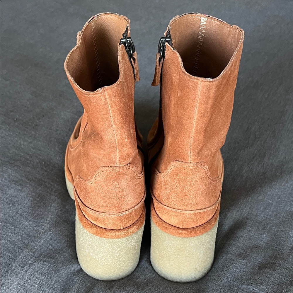 Stylish Copper Tan Platform Boots for Women 7 (37) - Picture 4 of 6